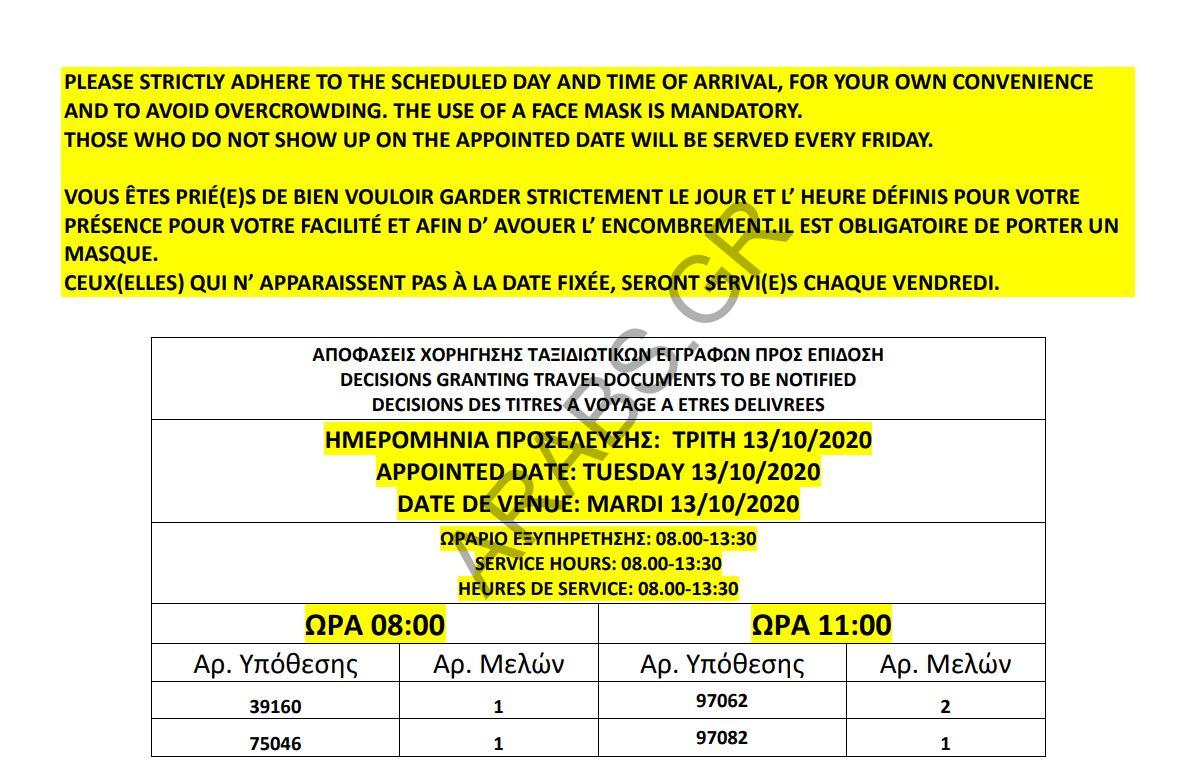 أرقام الموافقات على الباسبورات