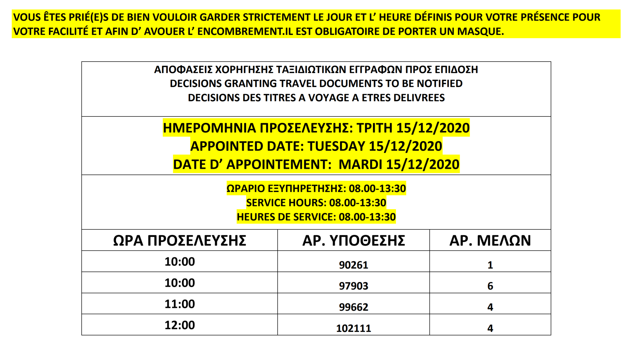 الموافقات على الباسبورات